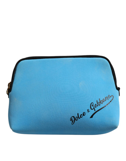 Dolce & Gabbana Blaue Nylon DG Logo Clutch - Exklusive Damen Handtasche