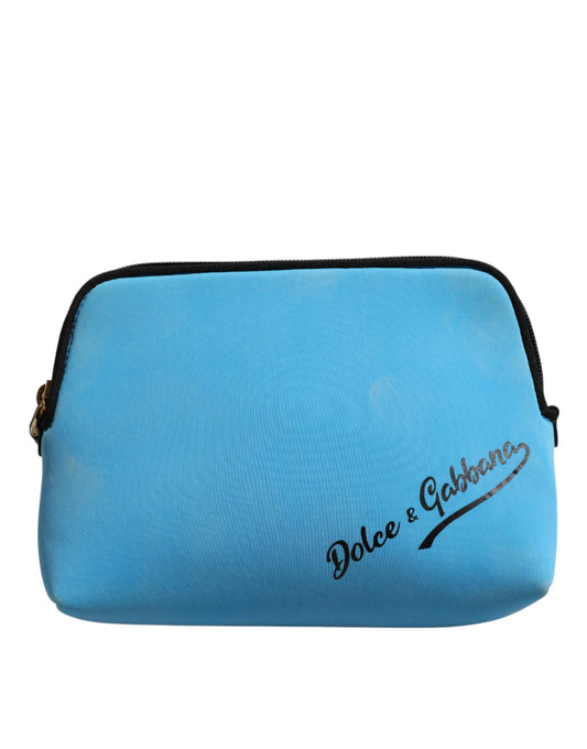 Dolce & Gabbana Blaue Nylon DG Logo Clutch - Exklusive Damen Handtasche