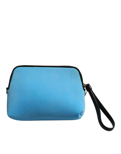 Dolce & Gabbana Blaue Nylon DG Logo Clutch - Exklusive Damen Handtasche