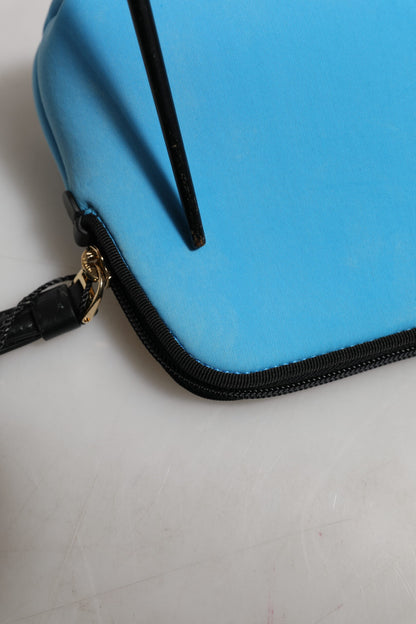 Dolce & Gabbana Blaue Nylon DG Logo Clutch - Exklusive Damen Handtasche