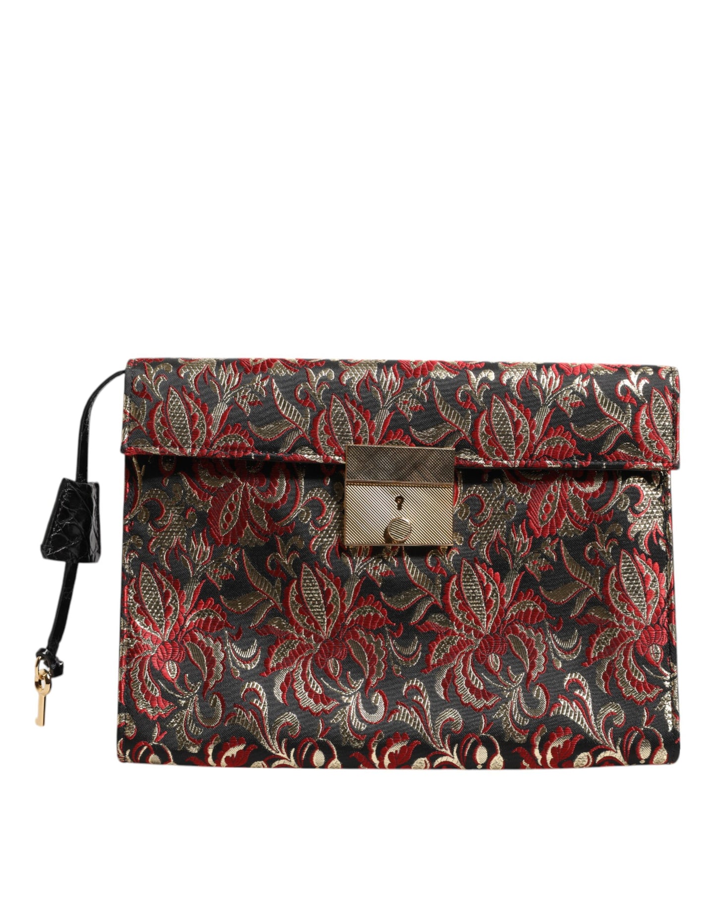 Dolce & Gabbana Multicolor Jacquard Floral Aktentasche – Exklusive Designer Laptop-Tasche