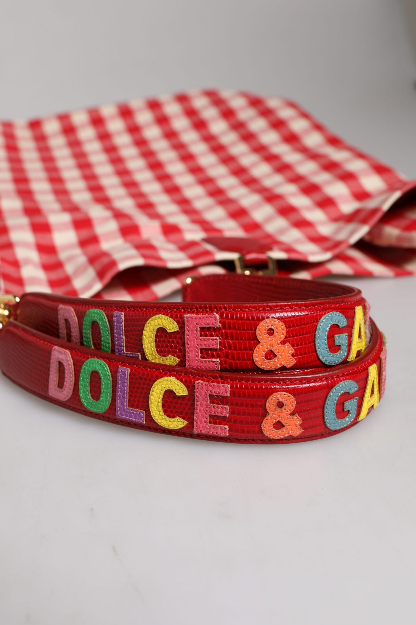 Dolce & Gabbana I Love Pizza Tasche mit Strass - Exklusive Tote Bag in Rot