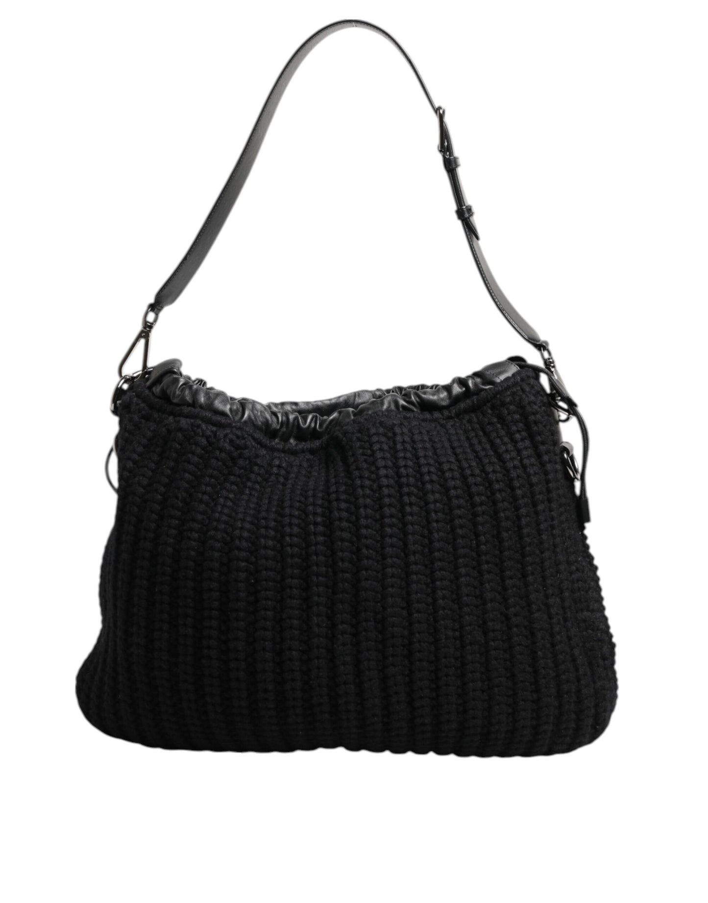 Dolce & Gabbana Schwarz Kaschmir Schultertasche für Damen – Eleganz und Stil