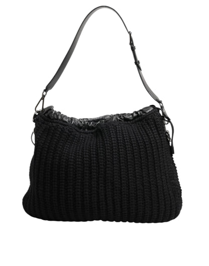 Dolce & Gabbana Schwarz Kaschmir Schultertasche für Damen – Eleganz und Stil