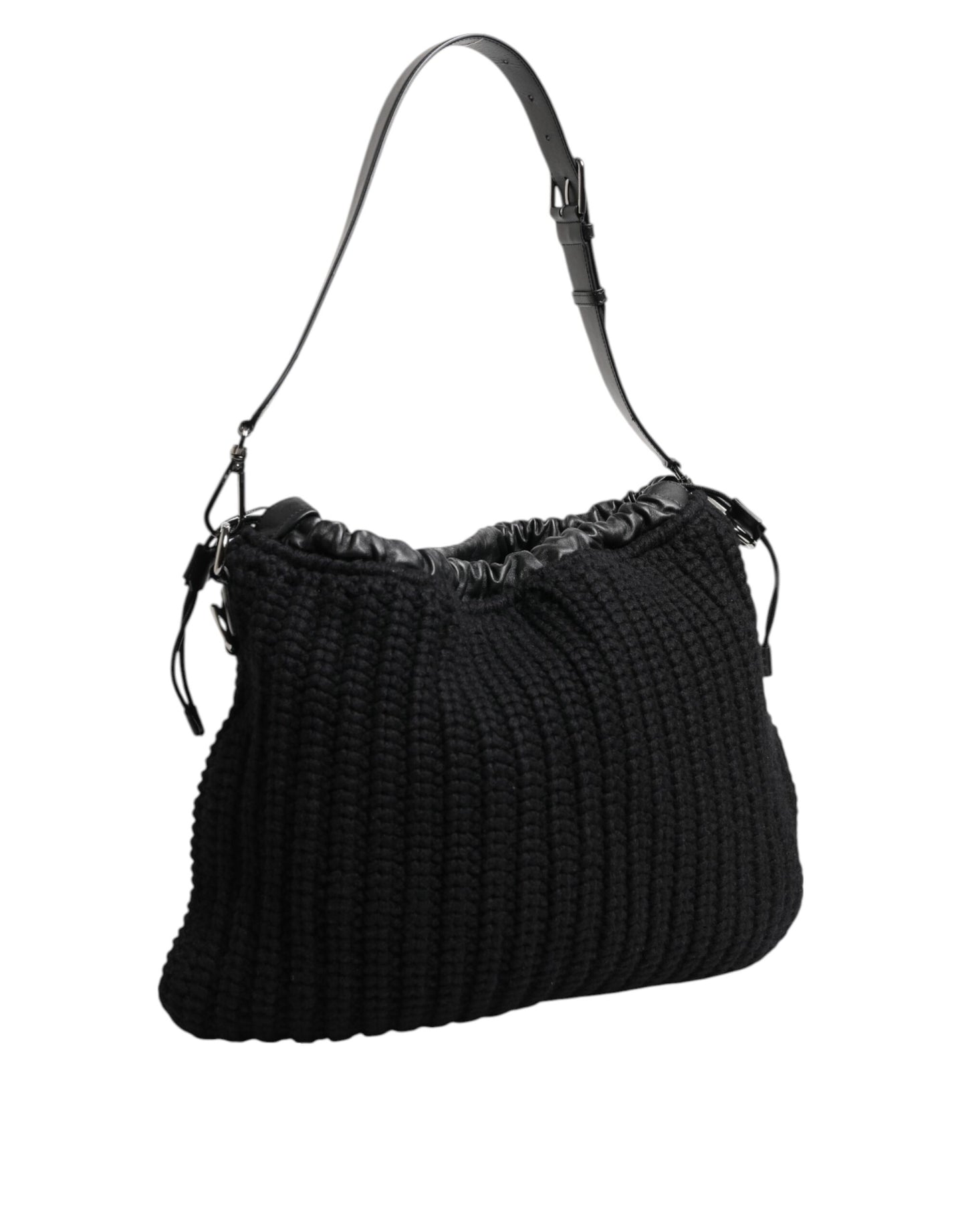 Dolce & Gabbana Schwarz Kaschmir Schultertasche für Damen – Eleganz und Stil
