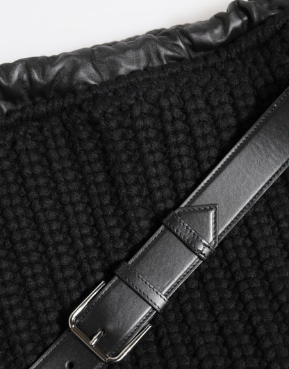 Dolce & Gabbana Schwarz Kaschmir Schultertasche für Damen – Eleganz und Stil