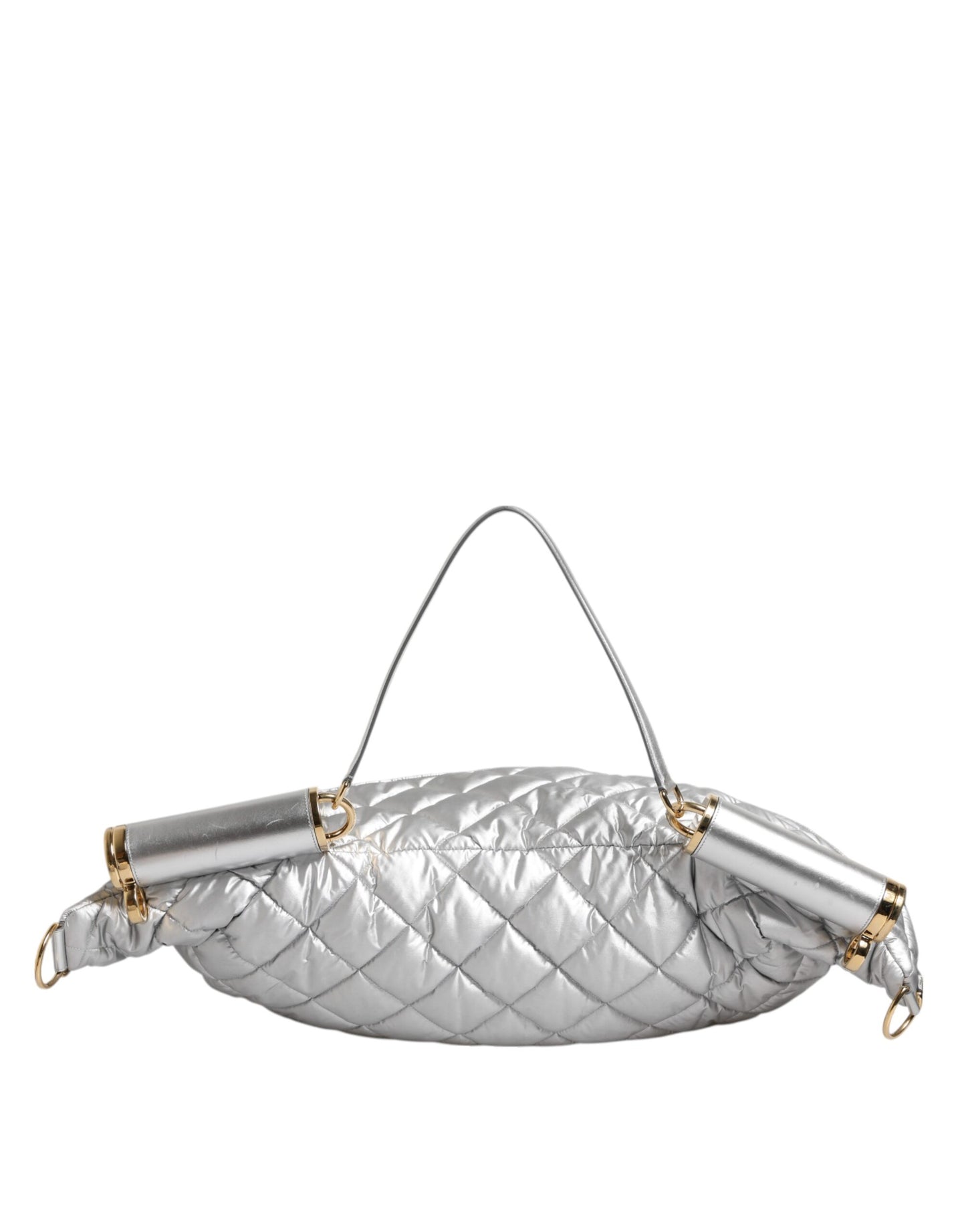 Dolce & Gabbana Silberne gesteppte Crossbody-Umhängetasche SICILY Bag – Eleganz für anspruchsvolle Damen