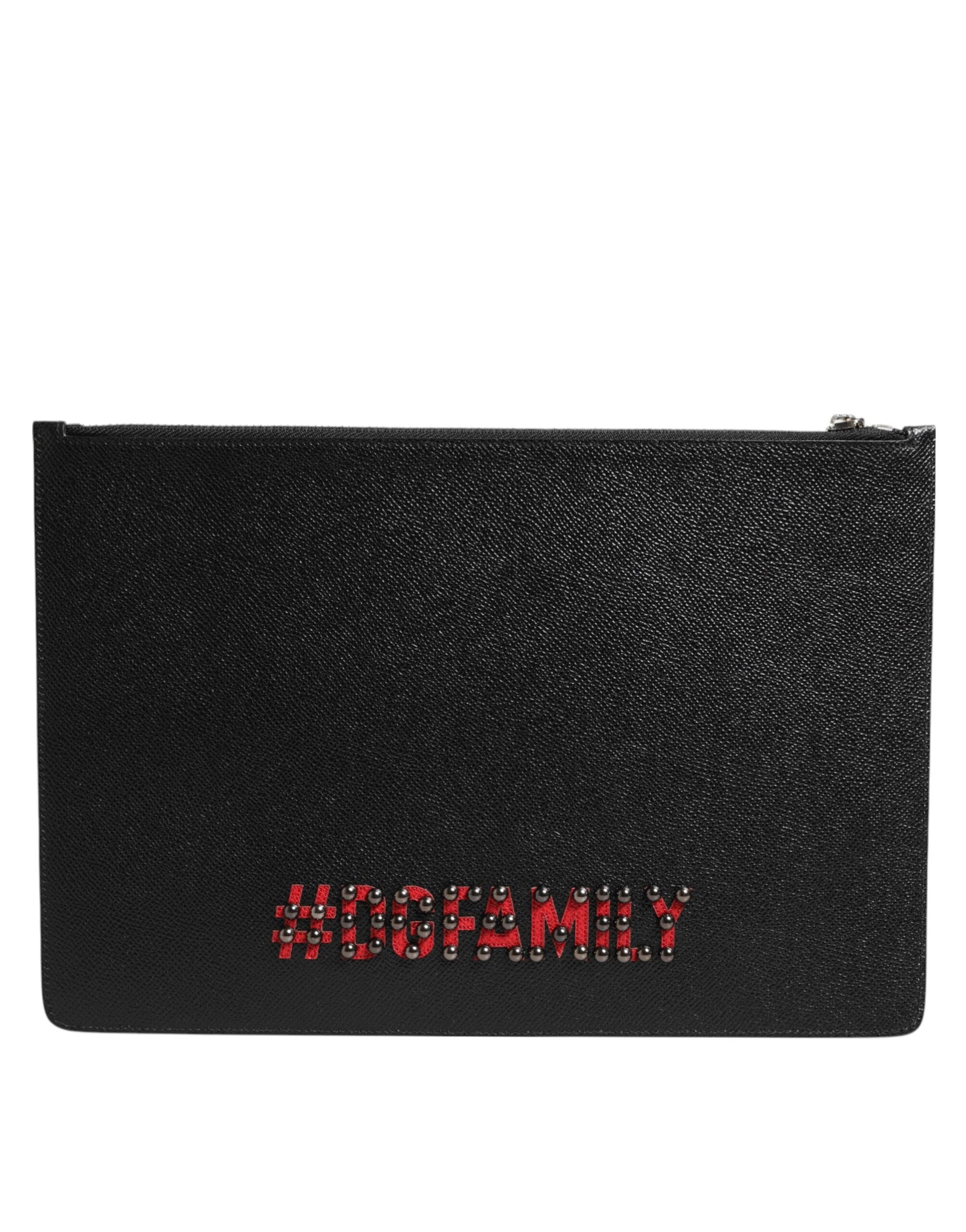Dolce & Gabbana Schwarze Leder Clutch Pouch Tasche – Eleganz und Stil