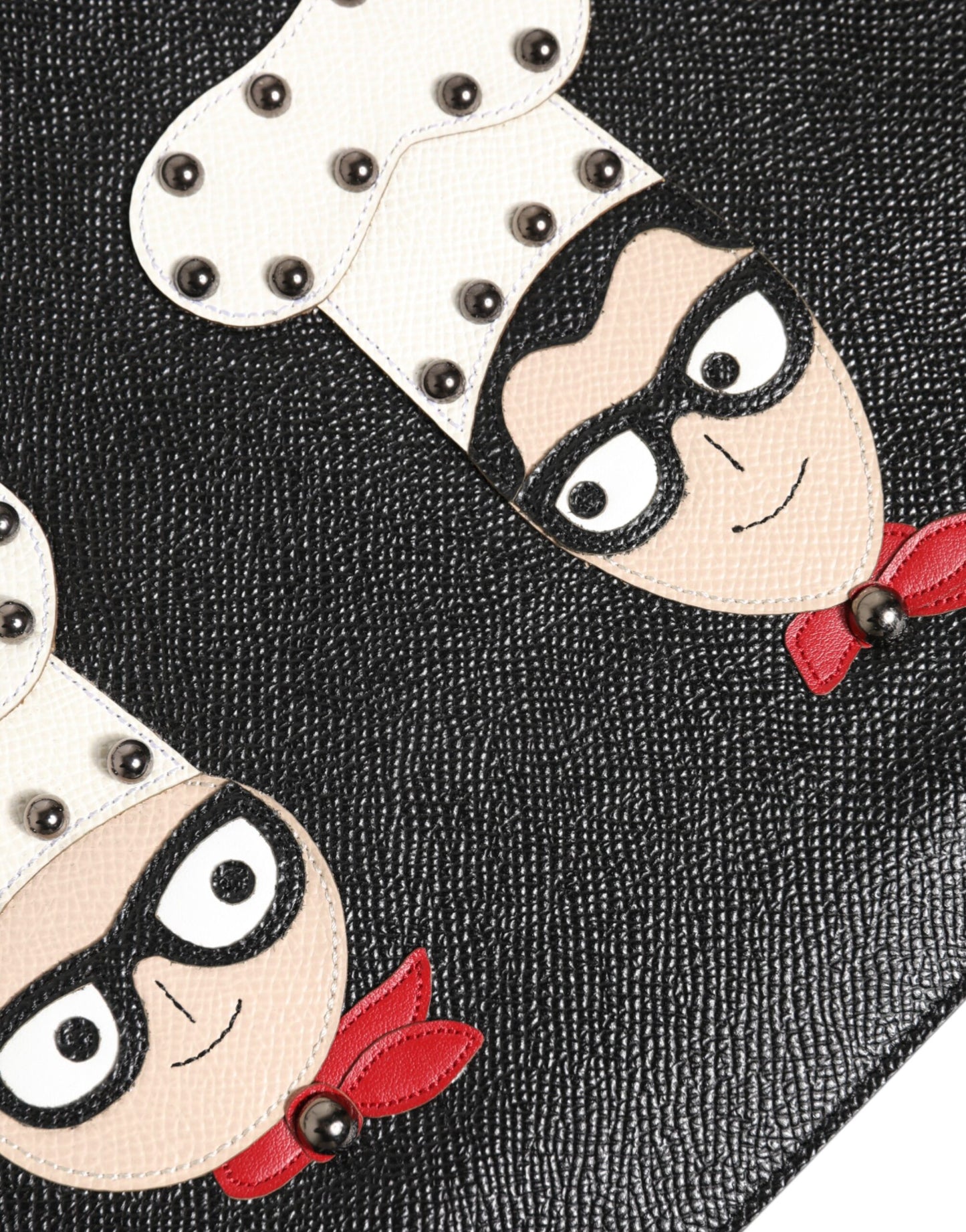 Dolce & Gabbana Schwarze Leder Clutch Pouch Tasche – Eleganz und Stil