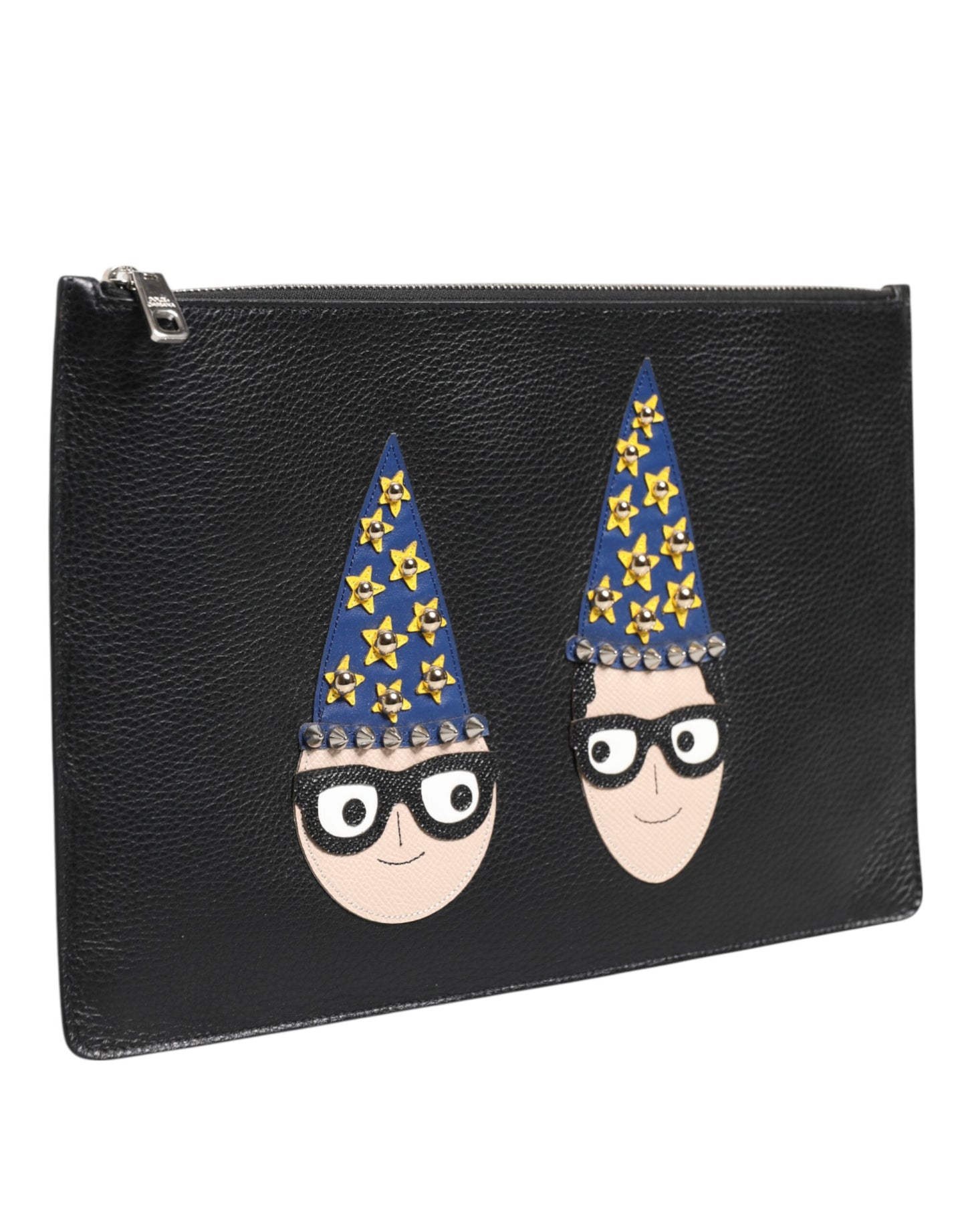 Dolce & Gabbana Schwarze Leder Herren Clutch Pouch Tasche - Eleganz in jedem Detail