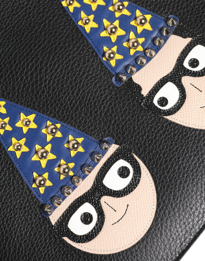 Dolce & Gabbana Schwarze Leder Herren Clutch Pouch Tasche - Eleganz in jedem Detail