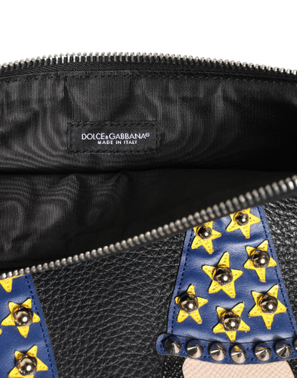 Dolce & Gabbana Schwarze Leder Herren Clutch Pouch Tasche - Eleganz in jedem Detail