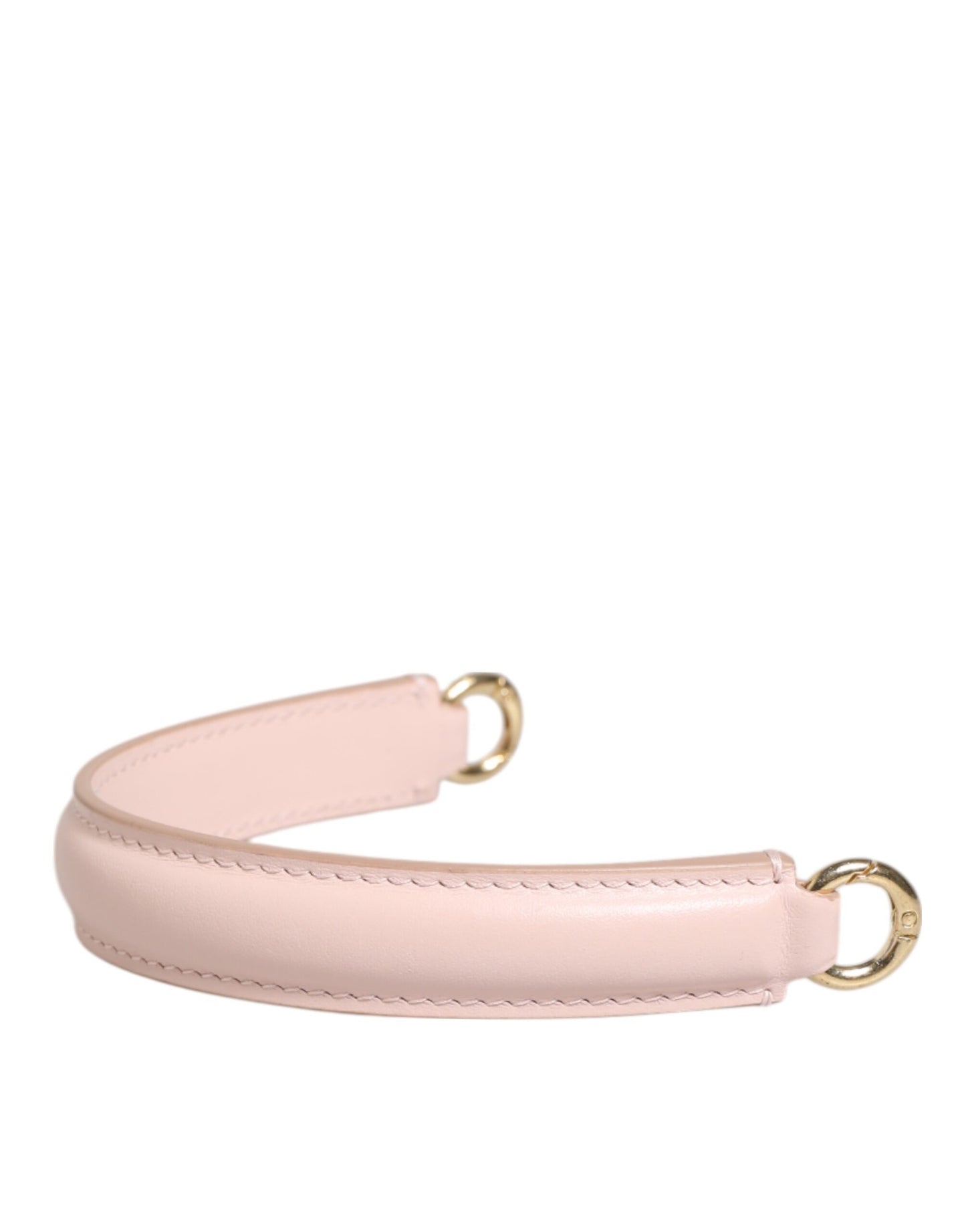 Dolce & Gabbana Rosa Leder Schulterriemen mit Goldton-Beschlägen