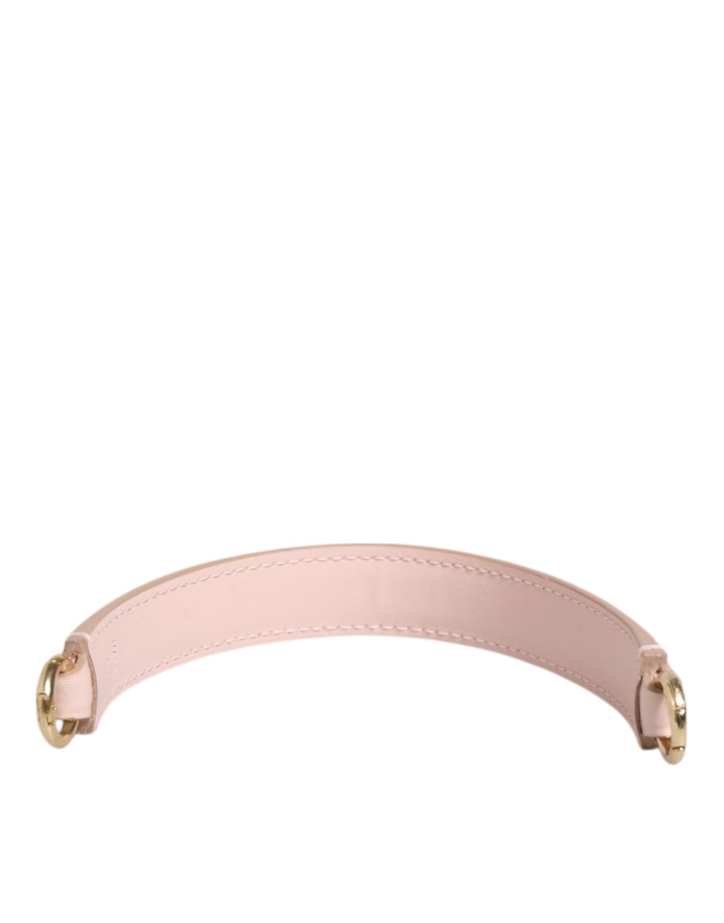 Dolce & Gabbana Rosa Leder Schulterriemen mit Goldton-Beschlägen