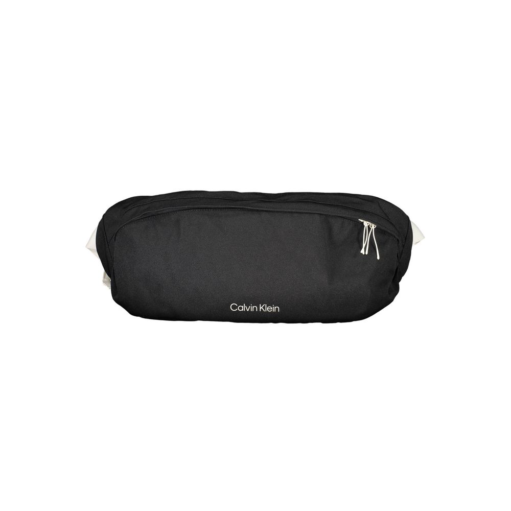 Calvin Klein Schwarze Polyester Handtasche – Elegante Luxus-Gürteltasche für Damen