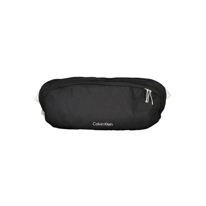 Calvin Klein Schwarze Polyester Handtasche – Elegante Luxus-Gürteltasche für Damen