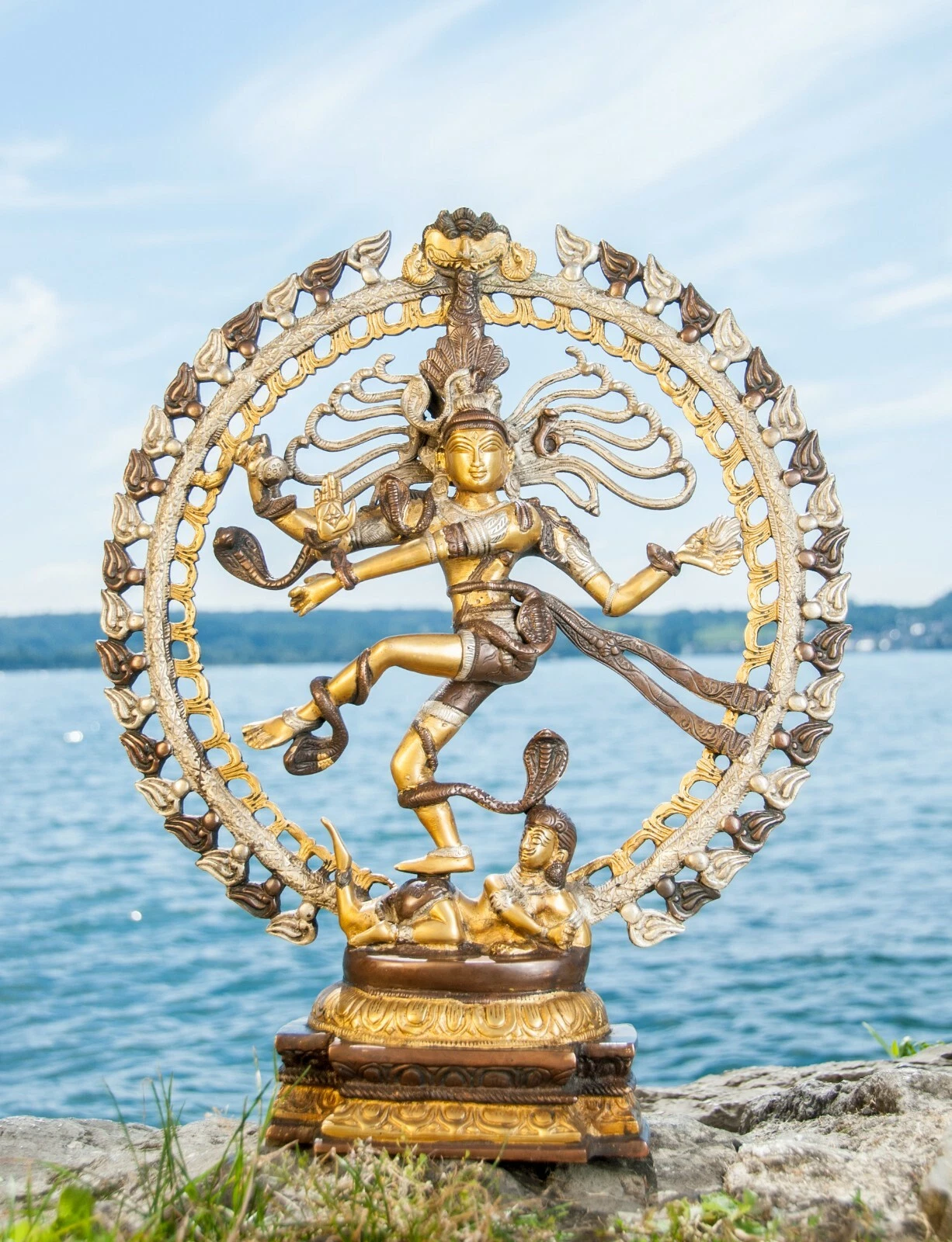 Große Shiva Nataraja Statue aus Messing - 50 cm / 8 kg