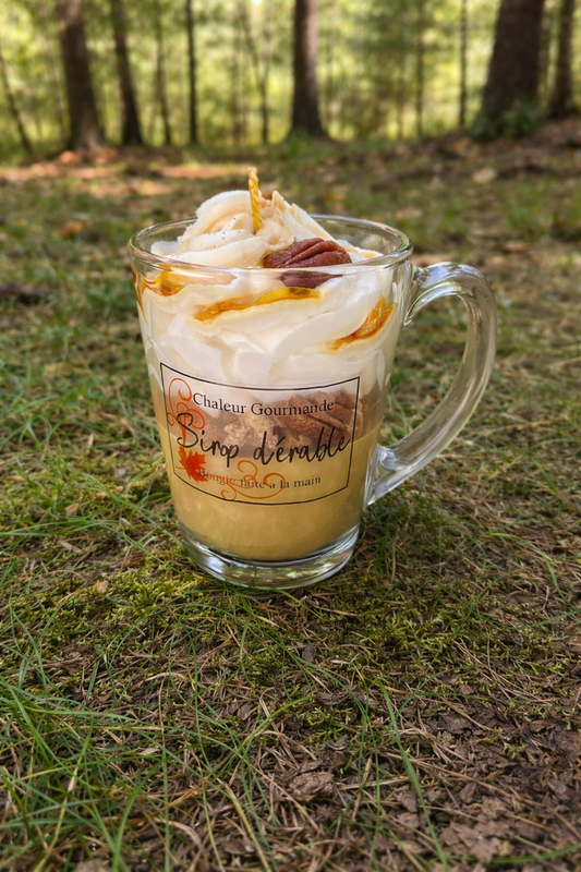 Ahornsirup Kerze im Glas – Handgefertigte Gourmet Sojakerze