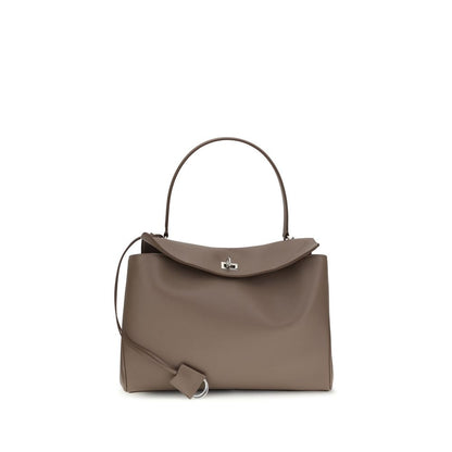 Balenciaga Graue Kalbshaut Bos Taurus Schultertasche – Elegante Designerhandtasche für Damen