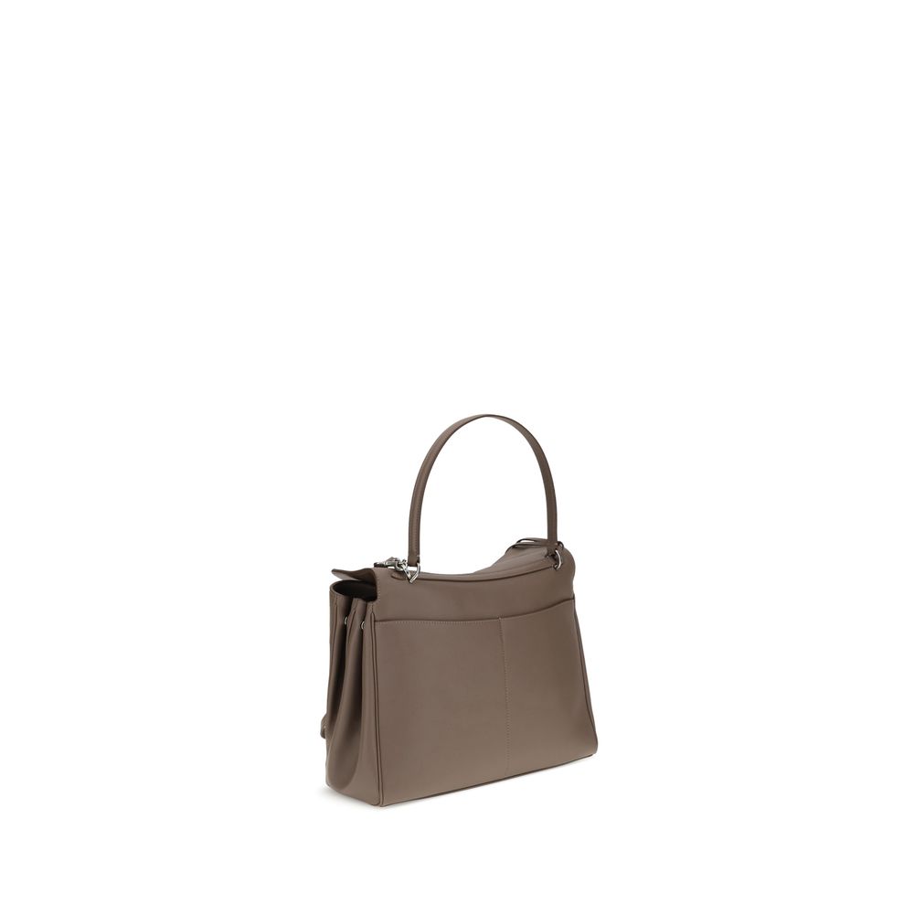 Balenciaga Graue Kalbshaut Bos Taurus Schultertasche – Elegante Designerhandtasche für Damen
