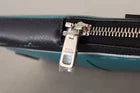 Dolce & Gabbana Blauer Leder-Crossbody-Halsriemen mit Kartenfach und Handyfach