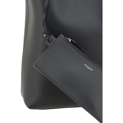 Saint Laurent Schwarze Kalbsleder Tote-Bag für Damen – Eleganz trifft Funktionalität