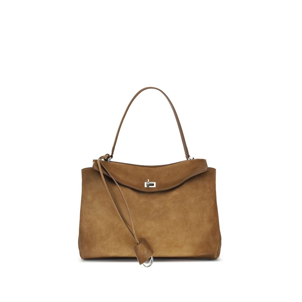 Balenciaga Medium Rodeo Bag aus braunem Kalbsleder