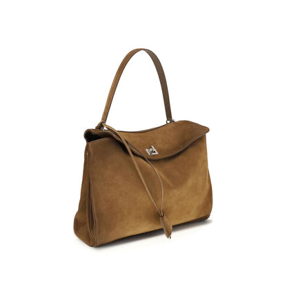 Balenciaga Medium Rodeo Bag aus braunem Kalbsleder