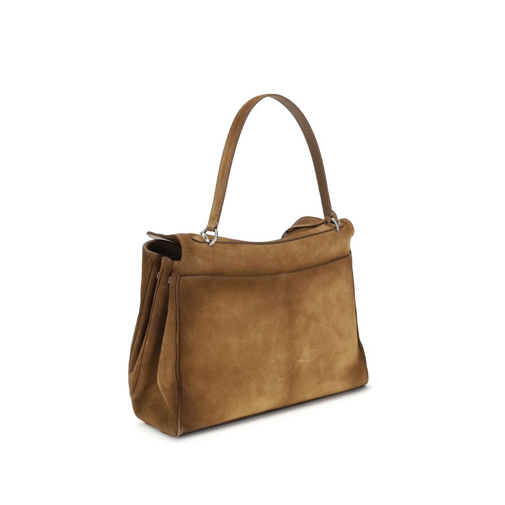 Balenciaga Medium Rodeo Bag aus braunem Kalbsleder