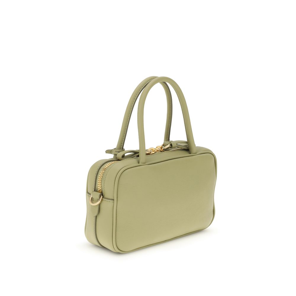 Prada Grüne Kalbshaut Bos Taurus Handtasche – Eleganz und Funktionalität vereint