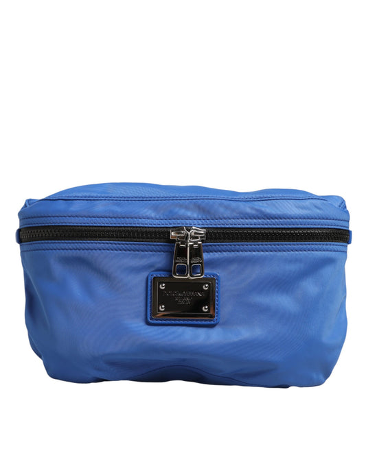 Dolce & Gabbana Blauer Nylon-Taillen-Gürteltasche für Herren - Elegante Borse Bag
