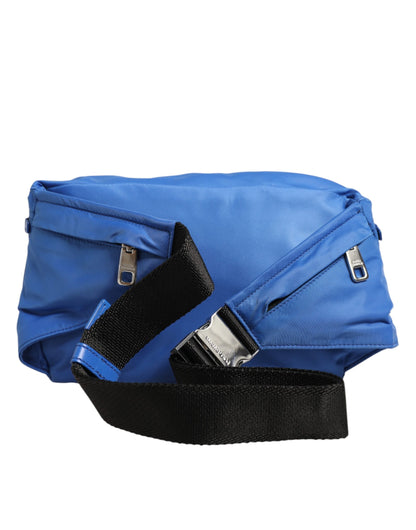 Dolce & Gabbana Blauer Nylon-Taillen-Gürteltasche für Herren - Elegante Borse Bag