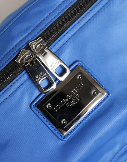 Dolce & Gabbana Blauer Nylon-Taillen-Gürteltasche für Herren - Elegante Borse Bag