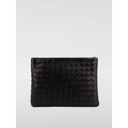 Bottega Veneta Schwarze Lederhandtasche aus gewebtem Leder