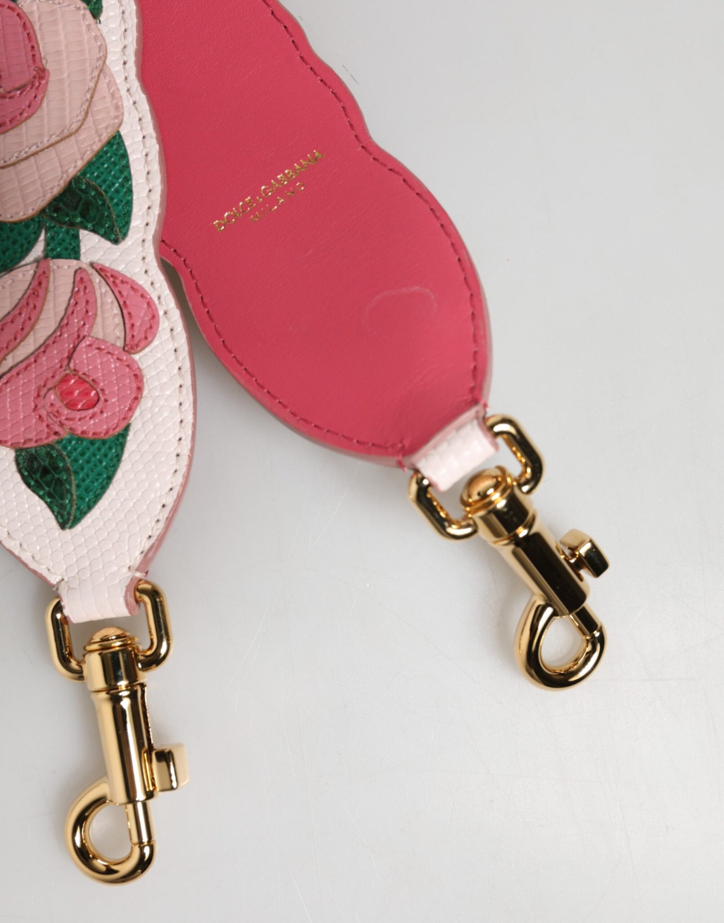 Dolce & Gabbana Florale Kalbsleder Schultergurt für Damenhandtaschen