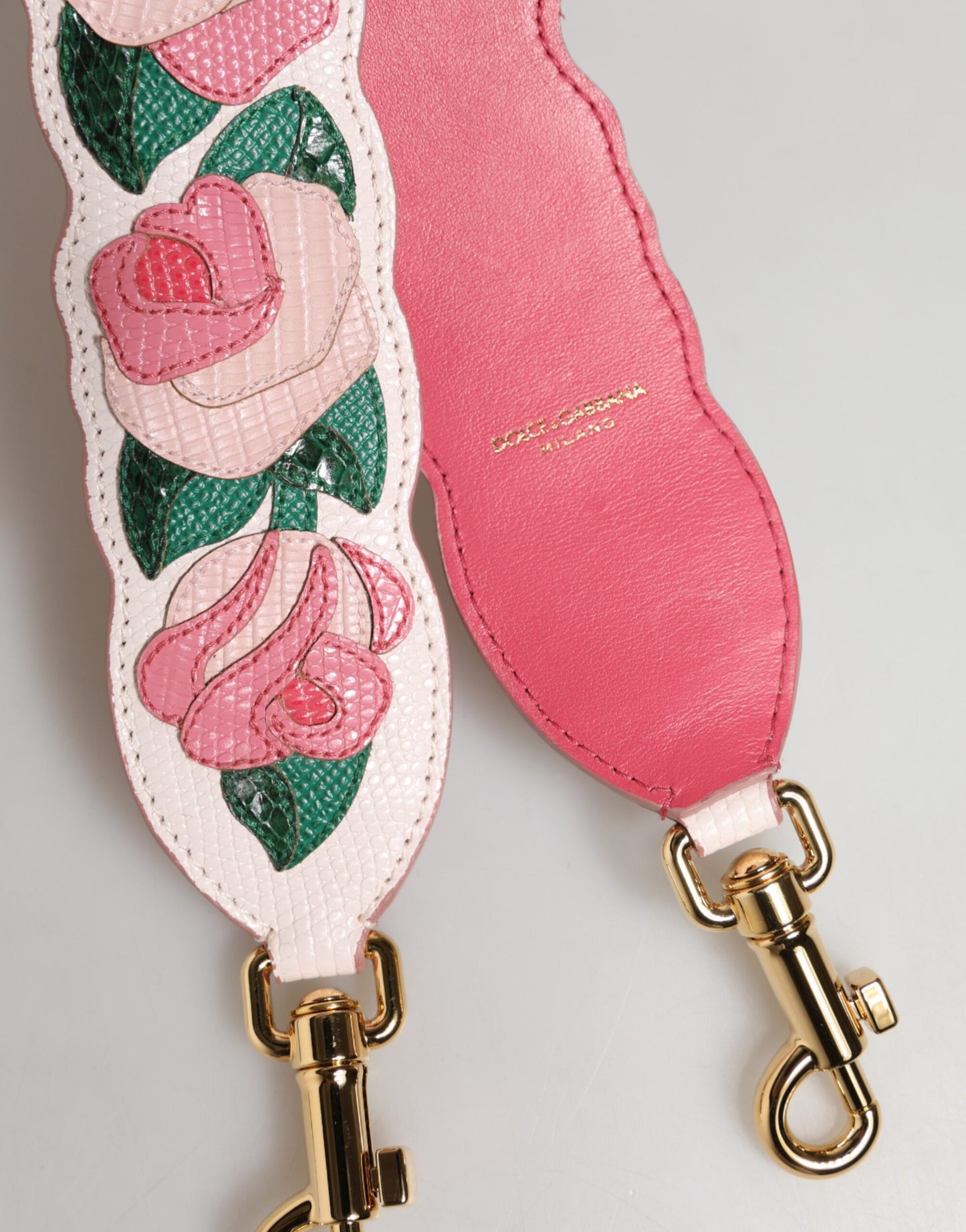 Dolce & Gabbana Florale Kalbsleder Schultergurt für Damenhandtaschen
