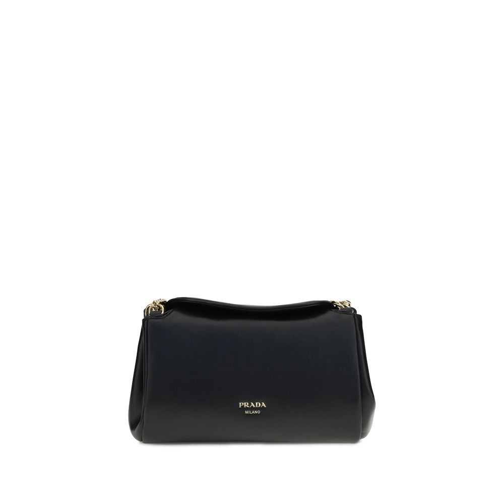 Prada Schwarze Schultertasche aus Lammleder - Eleganz und Stil vereint