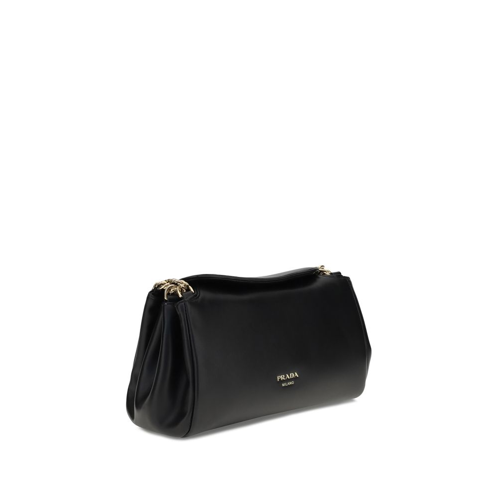 Prada Schwarze Schultertasche aus Lammleder - Eleganz und Stil vereint