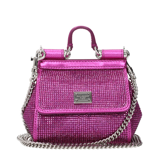 Dolce & Gabbana Fuchsia Satin-Handtasche - Eleganz Pur