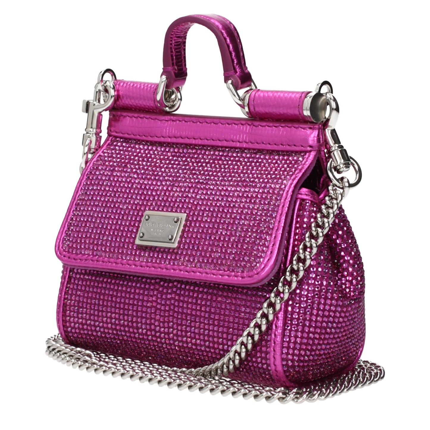 Dolce & Gabbana Fuchsia Satin-Handtasche - Eleganz Pur