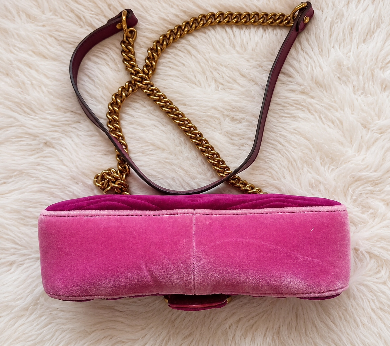 Gucci Marmont Flap Limited Swarovski Crystal Edition - Violetter Samt Luxus