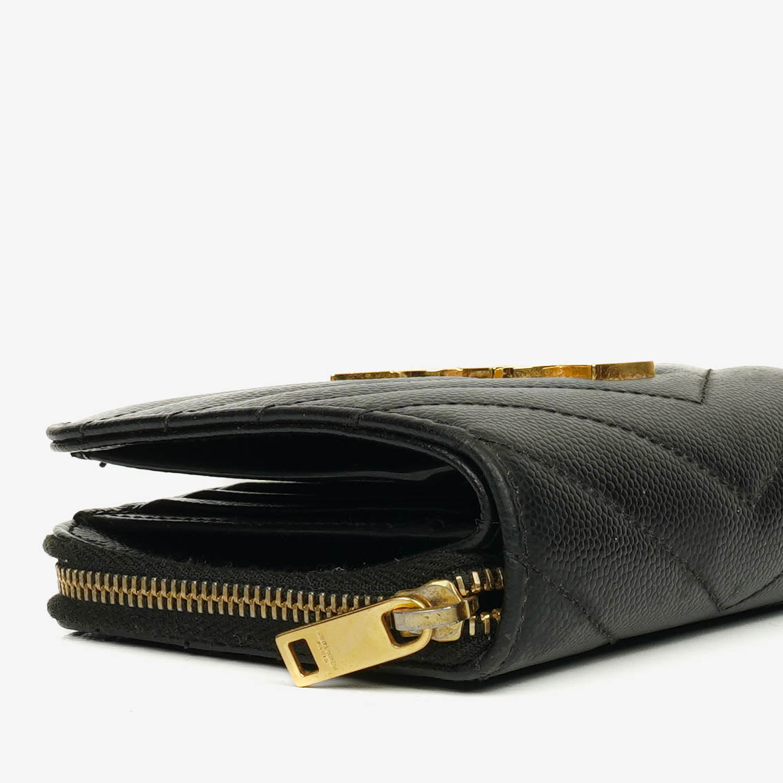 Yves Saint Laurent Cassandre Matelassé Leder-Portemonnaie