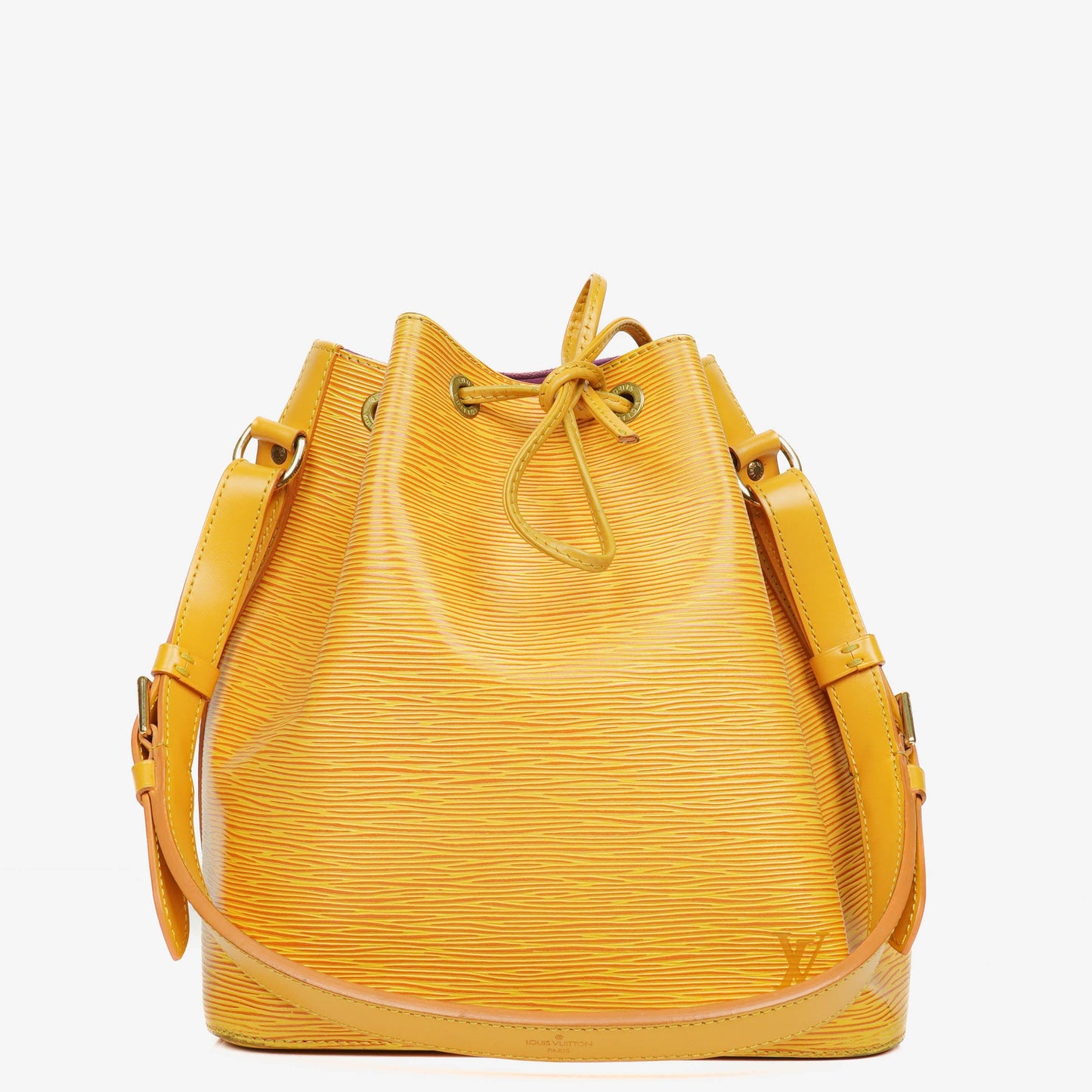 Louis Vuitton Petit Noe Schultertasche aus gelbem Epi Leder
