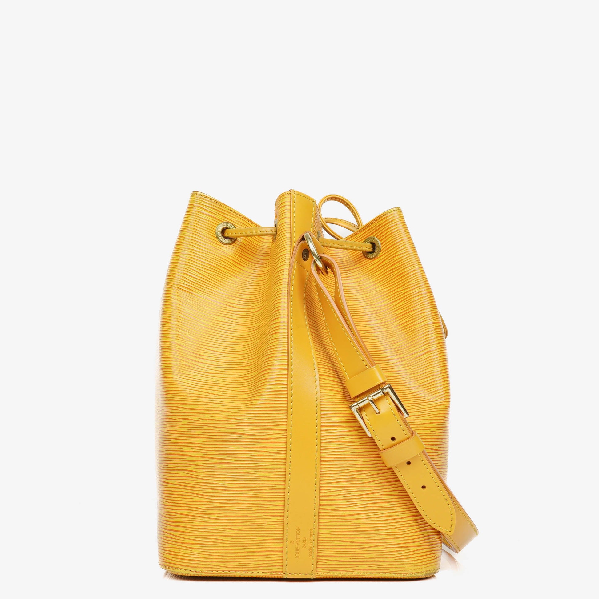 Louis Vuitton Petit Noe Schultertasche aus gelbem Epi Leder