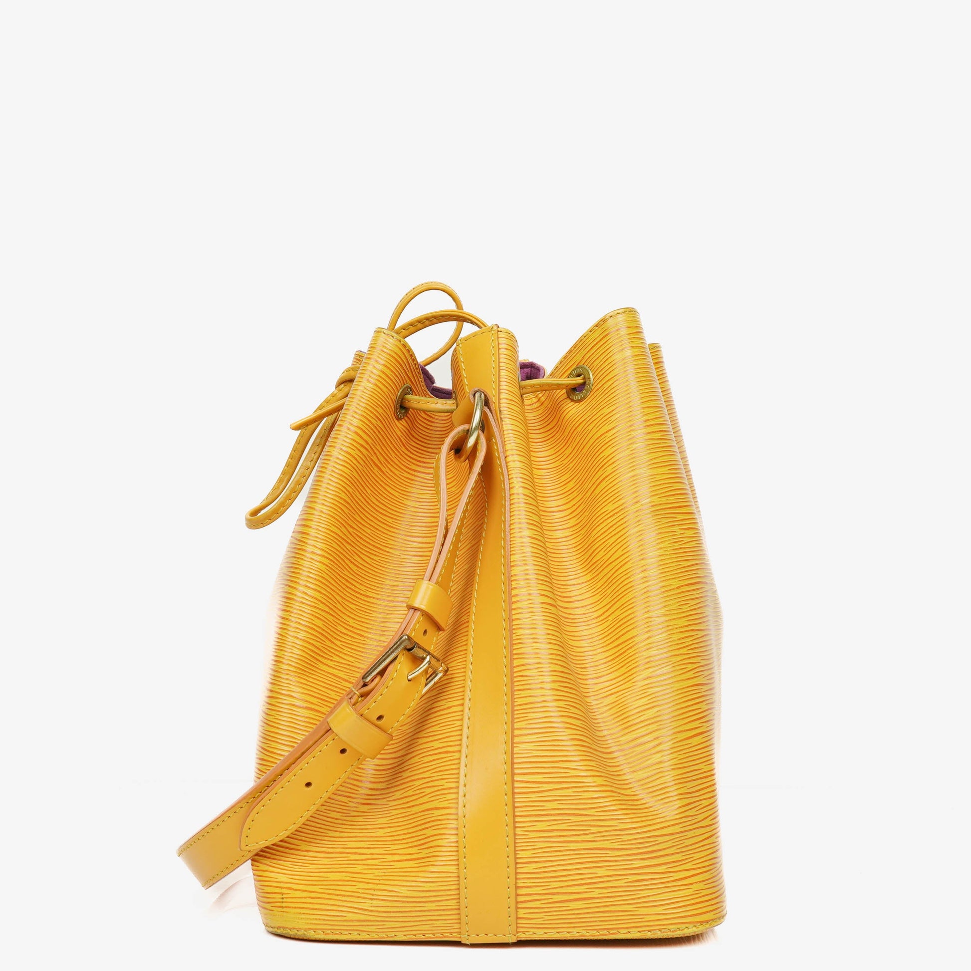 Louis Vuitton Petit Noe Schultertasche aus gelbem Epi Leder