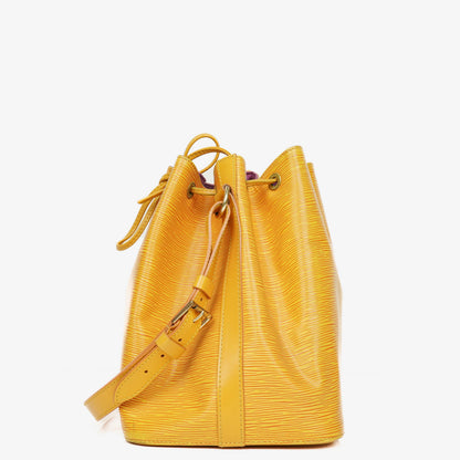 Louis Vuitton Petit Noe Schultertasche aus gelbem Epi Leder