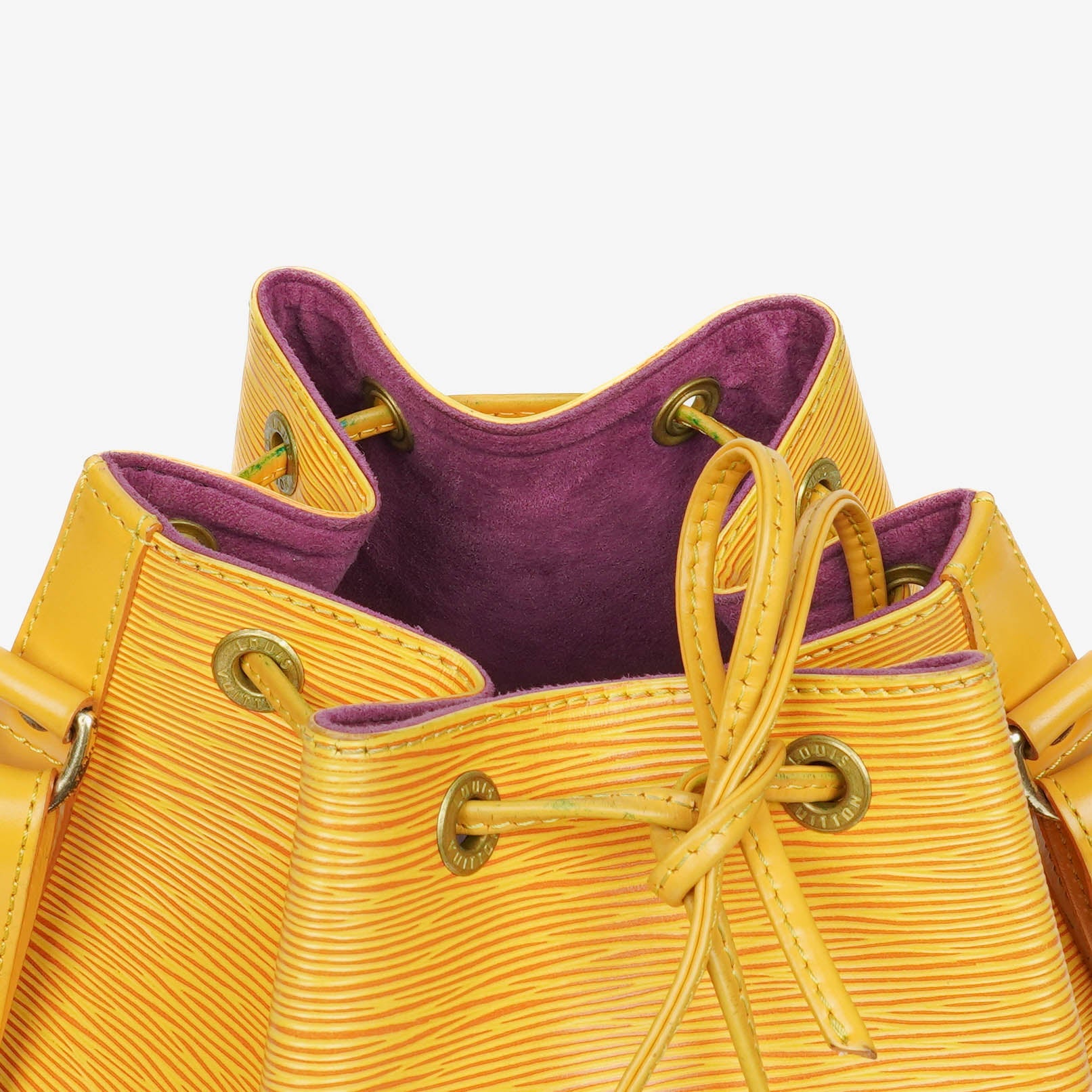 Louis Vuitton Petit Noe Schultertasche aus gelbem Epi Leder