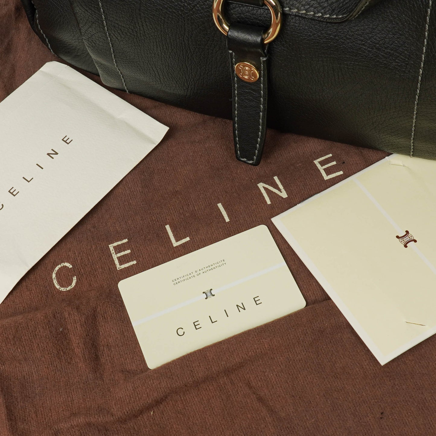 CELINE Boogie Bag aus genarbtem Leder