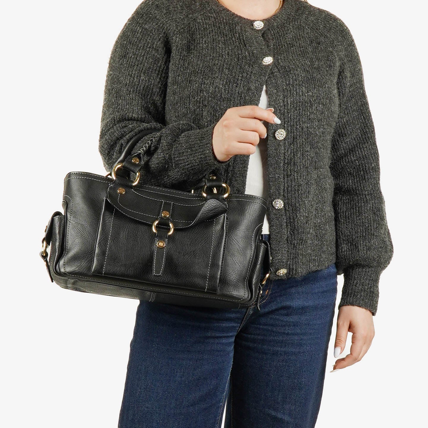 CELINE Boogie Bag aus genarbtem Leder