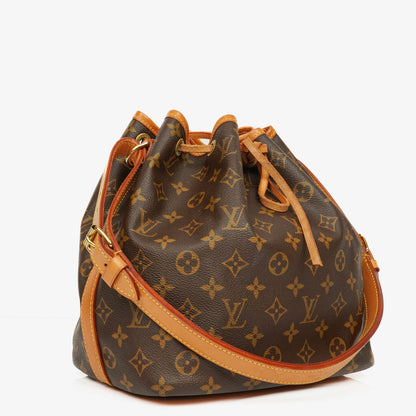 Louis Vuitton Petit Noe Schultertasche aus Monogram Canvas